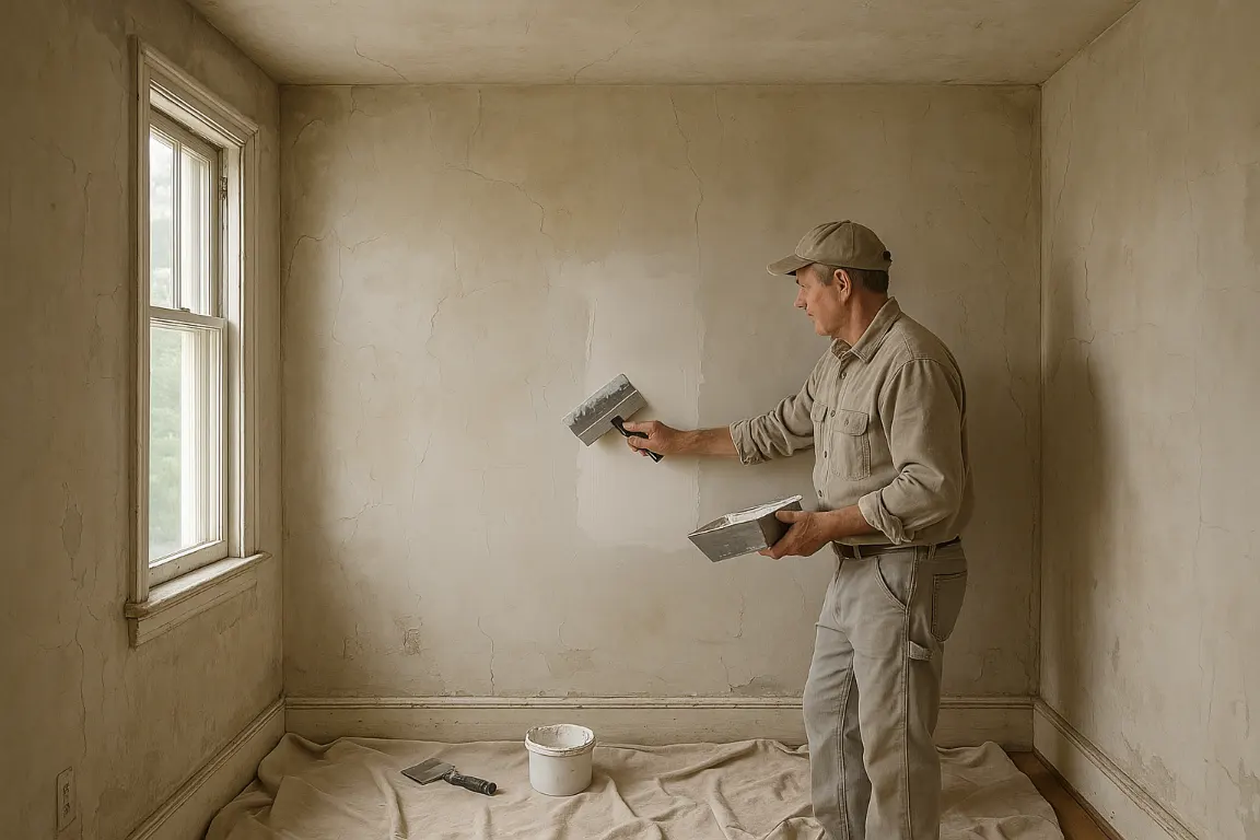 skim coating a wall smooth